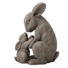 Load image into Gallery viewer, 19"H MGO Sweet Mother and Baby Rabbits Statue