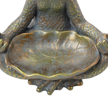Load image into Gallery viewer, 14.25"H Bronze MGO Yoga Frog Statue