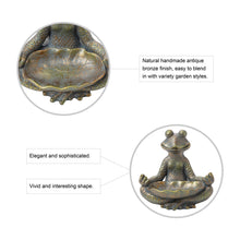 Load image into Gallery viewer, 14.25"H Bronze MGO Yoga Frog Statue