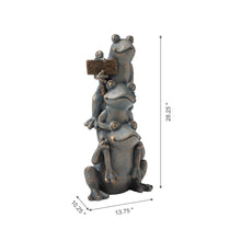Load image into Gallery viewer, 28.25"H Bronze MGO Stacked Frog Statue