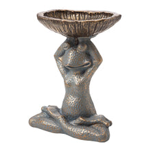 Load image into Gallery viewer, 17.75"H Bronze MGO Yog Frog Statue With Birdbath