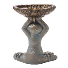 Load image into Gallery viewer, 17.75"H Bronze MGO Yog Frog Statue With Birdbath