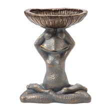 Load image into Gallery viewer, 17.75"H Bronze MGO Yog Frog Statue With Birdbath