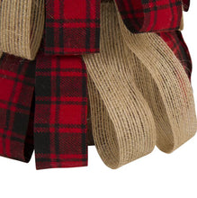 Load image into Gallery viewer, 16.93''H Plaid Fabric / Burlap Table Tree , Tabletop Christmas Tree