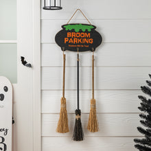 Load image into Gallery viewer, 37"H Halloween Wooden Cauldron and Broom Porch Decor
