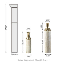 Load image into Gallery viewer, Set of 2 Modern White and Gold Metal Floor Vases
