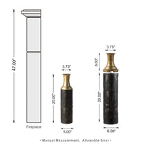 Load image into Gallery viewer, Set of 2 Modern Black and Gold Metal Floor Vases
