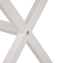 Load image into Gallery viewer, Wooden X-Shape Side Table With Drawer White
