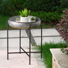 Load image into Gallery viewer, Farmhouse Galvanized Metal Serving Tray Table
