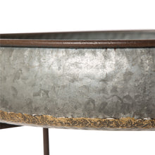 Load image into Gallery viewer, Farmhouse Galvanized Metal Serving Tray Table
