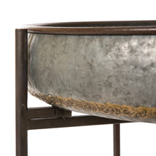 Load image into Gallery viewer, Farmhouse Galvanized Metal Serving Tray Table

