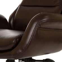 Load image into Gallery viewer, High-Back Adjustable Bonded Leather Executive Swivel Office Chair, Coffee
