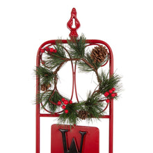Load image into Gallery viewer, 50.25''H Reversible Metal "WELCOME"/Chalkboard Greeting Porch Sign (KD)
