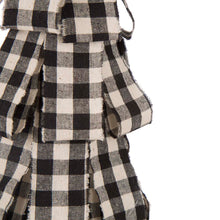 Load image into Gallery viewer, 16.93&quot;H Black &amp; White Plaid Fabric Table Tree
