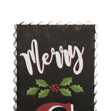 Load image into Gallery viewer, 35.63&quot;H Wooden Black Merry Christmas Porch Sign
