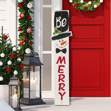 Load image into Gallery viewer, 42.00&quot;H Wooden Snowman Porch Sign - MERRY
