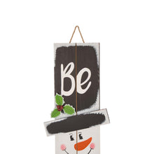 Load image into Gallery viewer, 42.00&quot;H Wooden Snowman Porch Sign - MERRY
