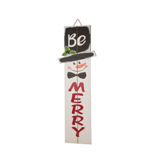 Load image into Gallery viewer, 42.00&quot;H Wooden Snowman Porch Sign - MERRY
