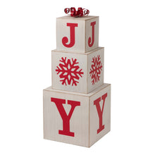 Load image into Gallery viewer, 31.89&quot;H Wooden Block Wording Porch Sign - JOY
