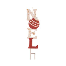 Load image into Gallery viewer, 36.02&quot;H Rusty Metal &quot;NOEL&quot; Yard Stake or Wall Décor
