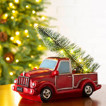 Load image into Gallery viewer, Christmas Table Decor Ornaments 12.52&quot;L Red Truck With Lighted Tree

