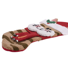Load image into Gallery viewer, 22&quot; Handmade Hooked 3D Cat Christmas Stocking
