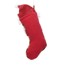 Load image into Gallery viewer, 22&quot; Handmade Hooked 3D Cat Christmas Stocking
