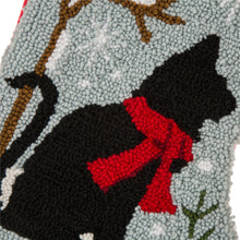 Load image into Gallery viewer, 19&quot; Handmade Hooked Cat Christmas Stocking
