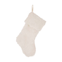 Load image into Gallery viewer, 21&quot;L White Plush Christmas Stocking
