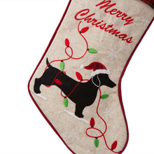 Load image into Gallery viewer, Fabric Christmas Stocking - Dachshund
