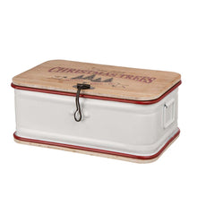Load image into Gallery viewer, S/2 Enameled Metal/Wooden Storage Chests
