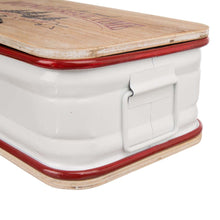 Load image into Gallery viewer, S/2 Enameled Metal/Wooden Storage Chests
