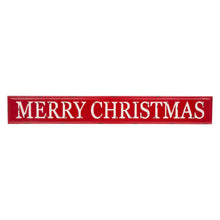 Load image into Gallery viewer, 45.75&quot;L Enameled Metal &quot;MERRY CHRISTMAS&quot; Wall Sign
