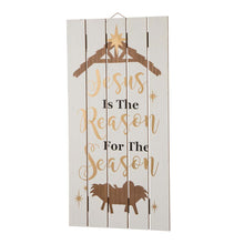 Load image into Gallery viewer, 27.95&quot;H Wooden Nativity Wall Decor
