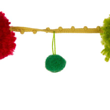 Load image into Gallery viewer, 96&quot;L Multi Color Pompom Garland
