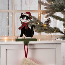 Load image into Gallery viewer, 7.50&quot;H Wooden/Metal Cat Stocking Holder
