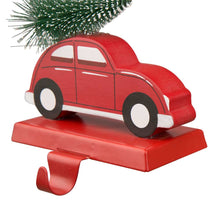 Load image into Gallery viewer, 5.31&quot;H Wooden/Metal Red Car Stocking Holder
