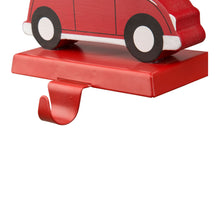 Load image into Gallery viewer, 5.31&quot;H Wooden/Metal Red Car Stocking Holder
