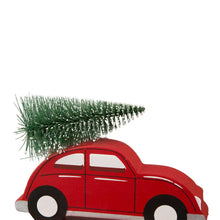 Load image into Gallery viewer, 5.31&quot;H Wooden/Metal Red Car Stocking Holder
