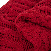 Load image into Gallery viewer, 60&quot;L*50&quot;W Knitted Polyester Red Throw Blanket 865g
