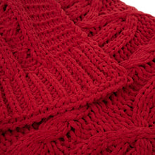 Load image into Gallery viewer, 60&quot;L*50&quot;W Knitted Polyester Red Throw Blanket 865g
