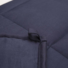 Load image into Gallery viewer, 72"L*48"W Cotton Shell Quilted Weighted Blanket With Polyester Filling - Navy Blue 12lbs
