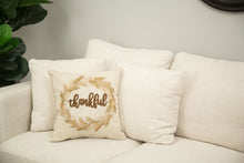 Load image into Gallery viewer, Thanksgiving Pillow Home Decor Pillow with Insert Embroidered &quot;Thank you&quot; Square 16 x 16 Inch
