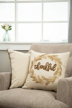Load image into Gallery viewer, Thanksgiving Pillow Home Decor Pillow with Insert Embroidered &quot;Thank you&quot; Square 16 x 16 Inch
