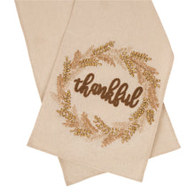 Load image into Gallery viewer, 72&quot;L Embroidered Thankful Table Runner
