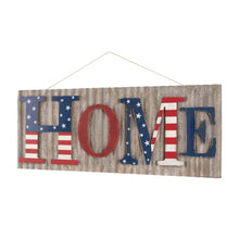 Load image into Gallery viewer, 36.10&quot;L Metal/Wooden Patriotic HOME Wall Décor
