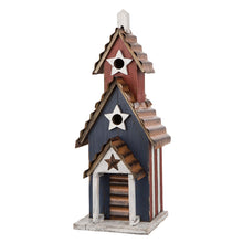 Load image into Gallery viewer, 24.41&quot;H Oversized Wooden/Rustic Metal Patriotic Birdhouse

