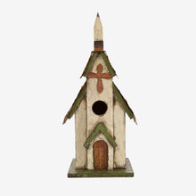 Load image into Gallery viewer, 11.81&quot;H Tall Church Hand Painted Wood Birdhouse
