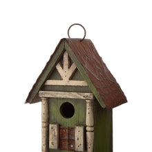 Load image into Gallery viewer, 12.8&quot;H Tall Two-Tier Hand Painted Wood Birdhouse
