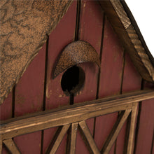 Load image into Gallery viewer, 20.67&quot;L Extra-Large Rustic Wood Barn Birdhouse
